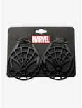 Marvel Base Metal & Black Spider-Man Hoop Earrings, , alternate