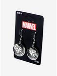 Marvel Captain America Shield Logo Dangle Earrings, , alternate