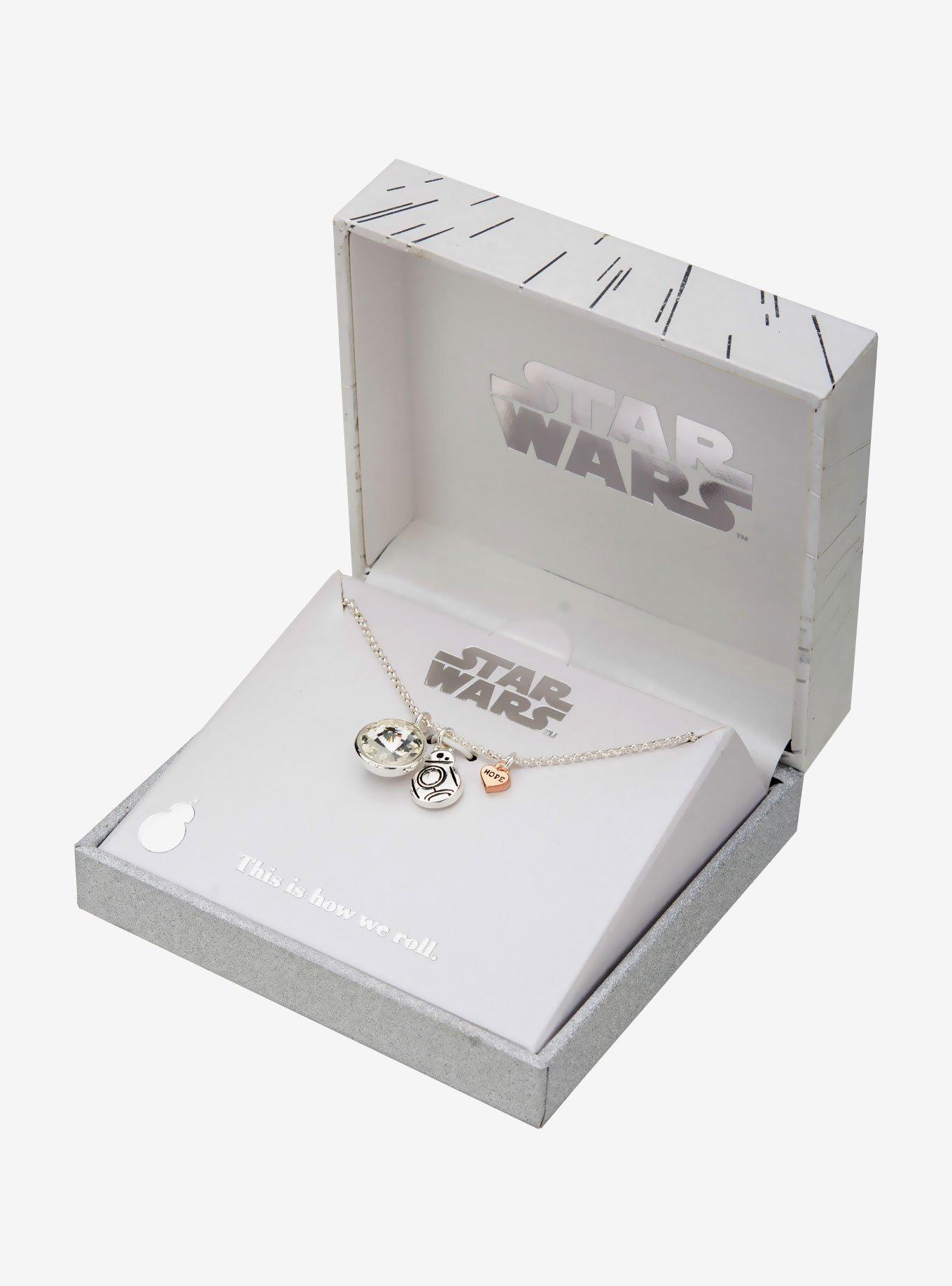 Star Wars BB-8 With Clear Gem Pendant Necklace, , alternate