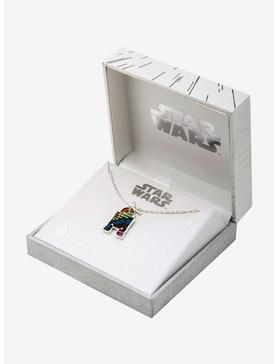 Star Wars Silver Plated R2D2 with Rainbow Gem Pendant, , hi-res