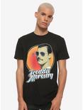 Queen Freddie Mercury Aviator Sunglasses T-Shirt, BLACK, alternate