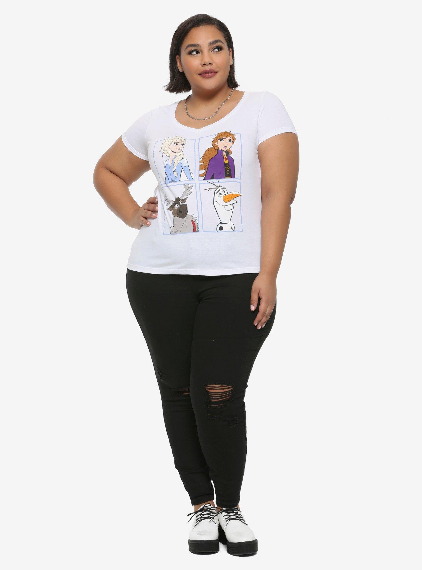 Disney Frozen 2 Characters Girls T-Shirt Plus Size, MULTI, alternate