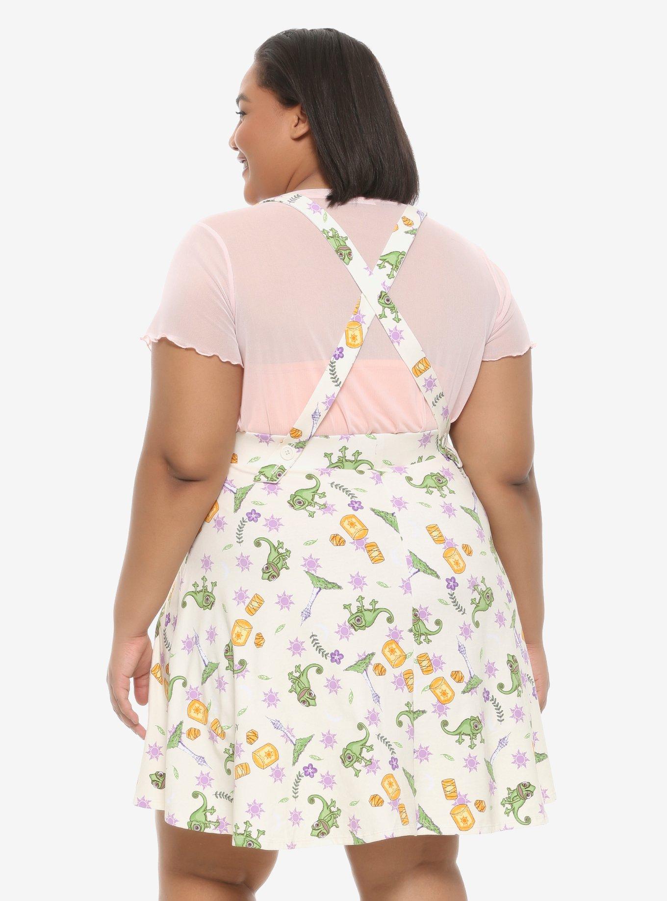 Disney Tangled Pascal & Lanterns Suspender Skirt Plus Size, CREAM, alternate