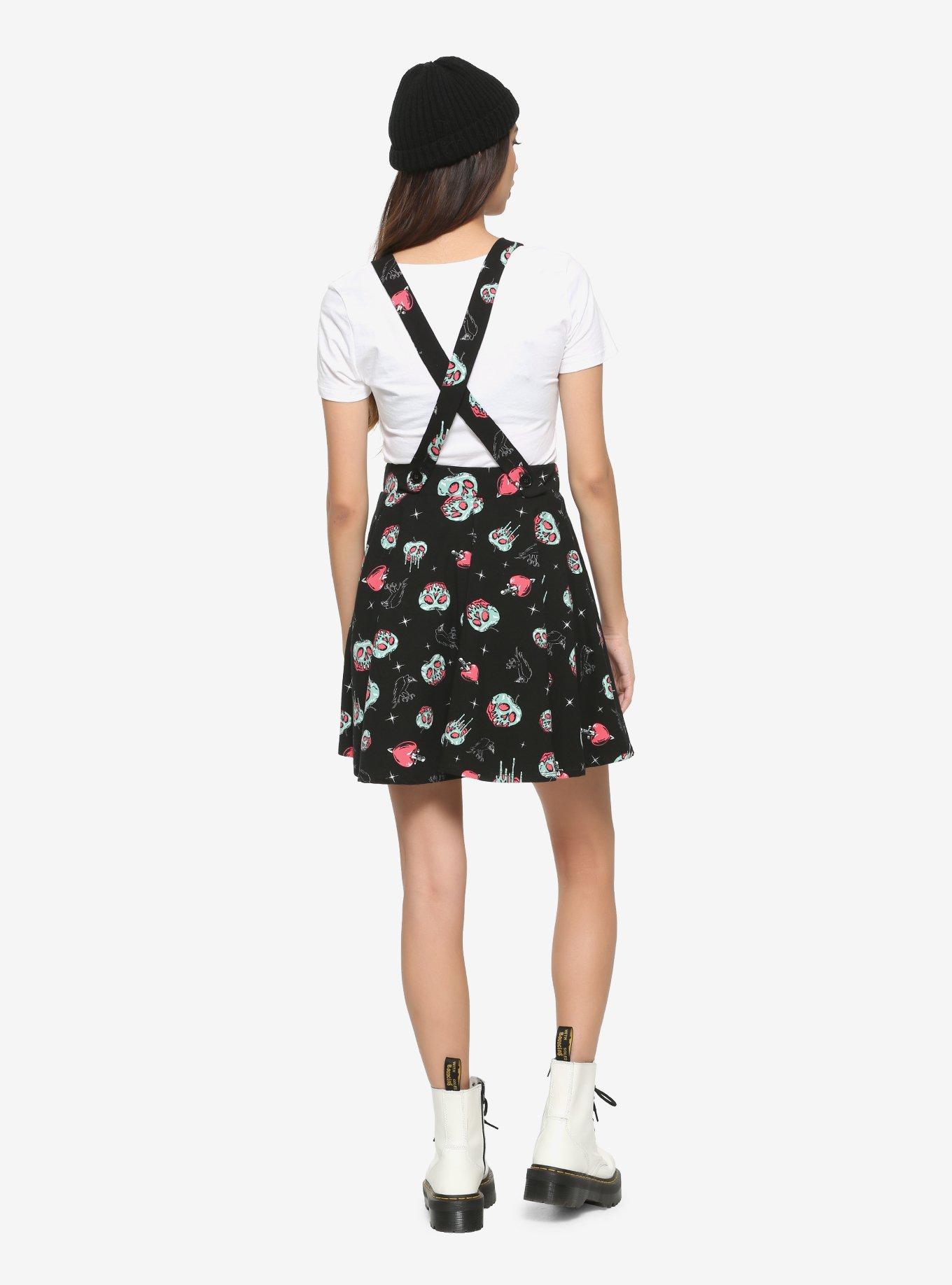 Disney Snow White And The Seven Dwarfs Poison Apple Suspender Skirt, BLACK, alternate