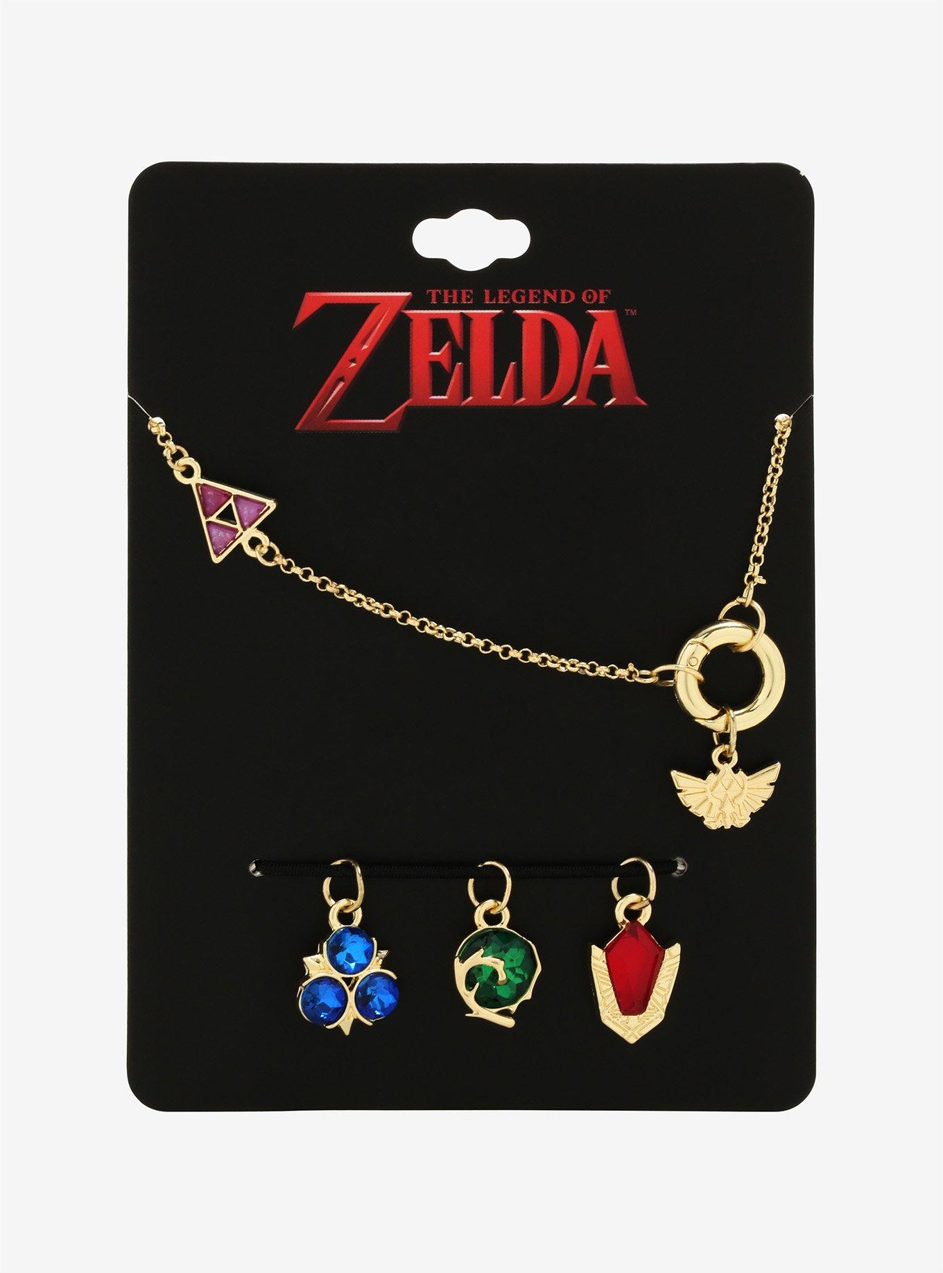 Nintendo The Legend of Zelda Interchangeable Spiritual Stones Charm Necklace - BoxLunch Exclusive, , alternate
