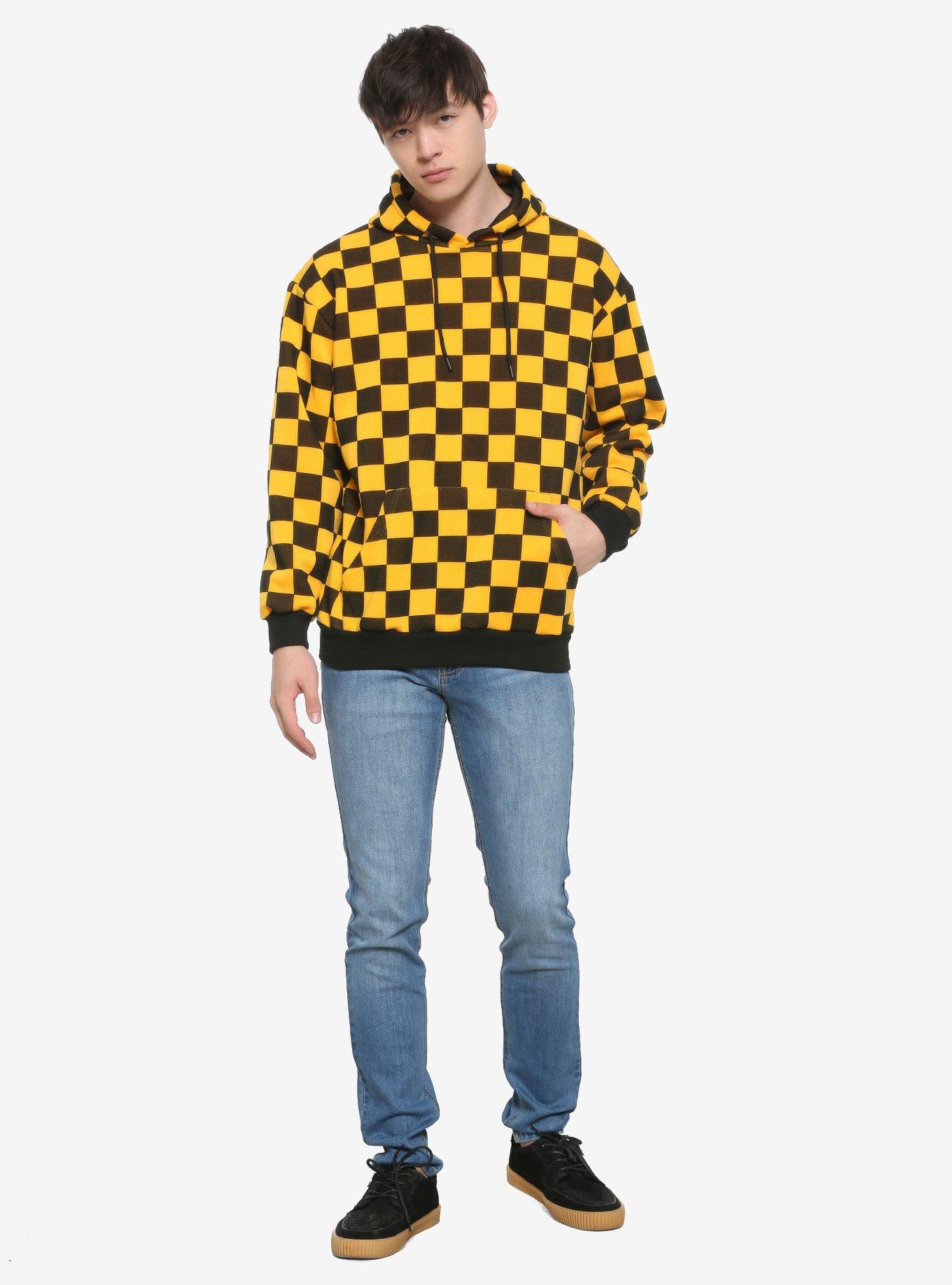 Gold & Black Check Hoodie, MULTI, alternate