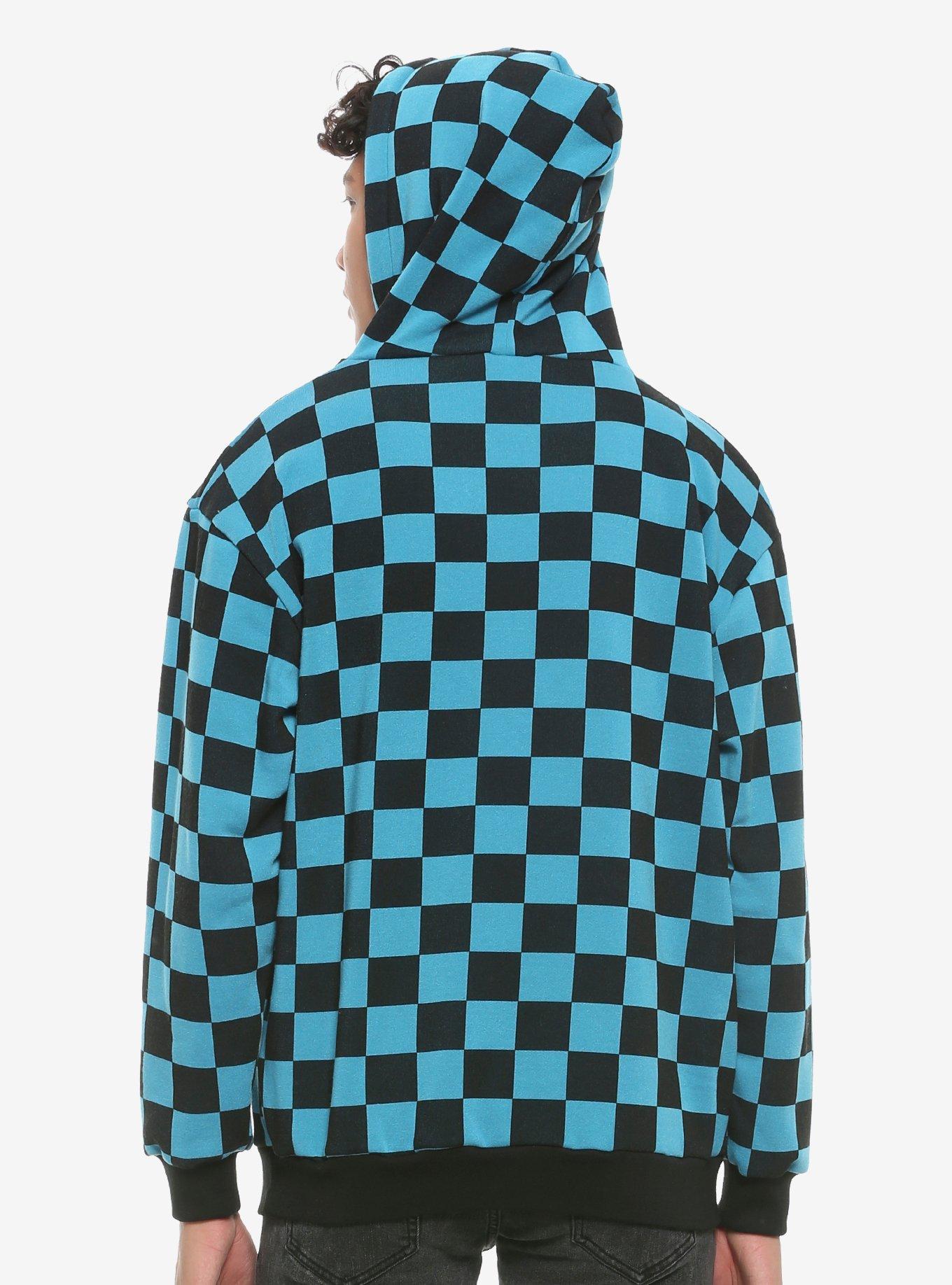 Blue & Black Check Hoodie, , alternate