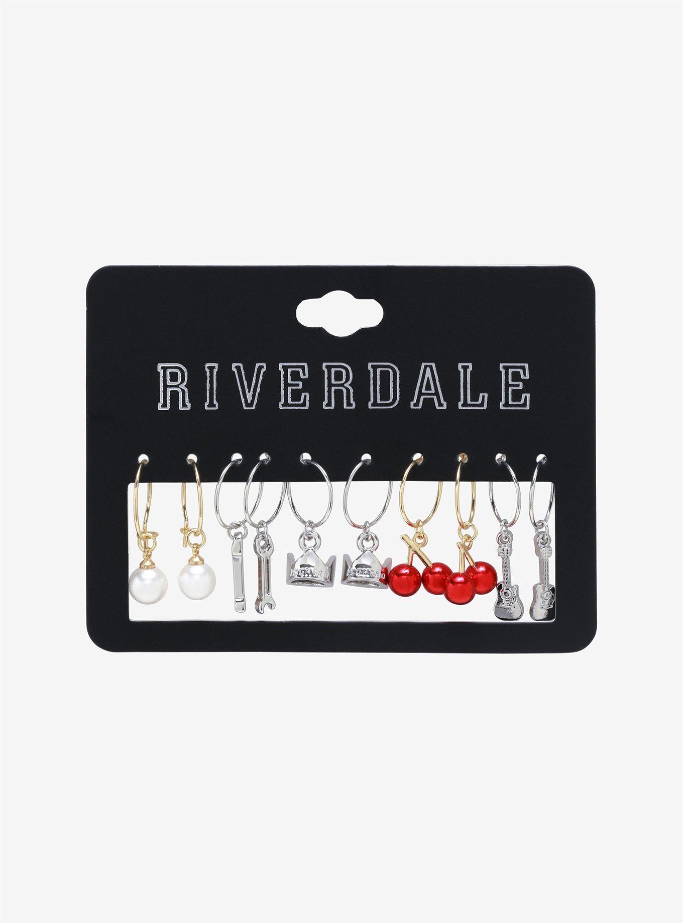 Riverdale Icon Charm Mini Hoop Earring Set, , alternate