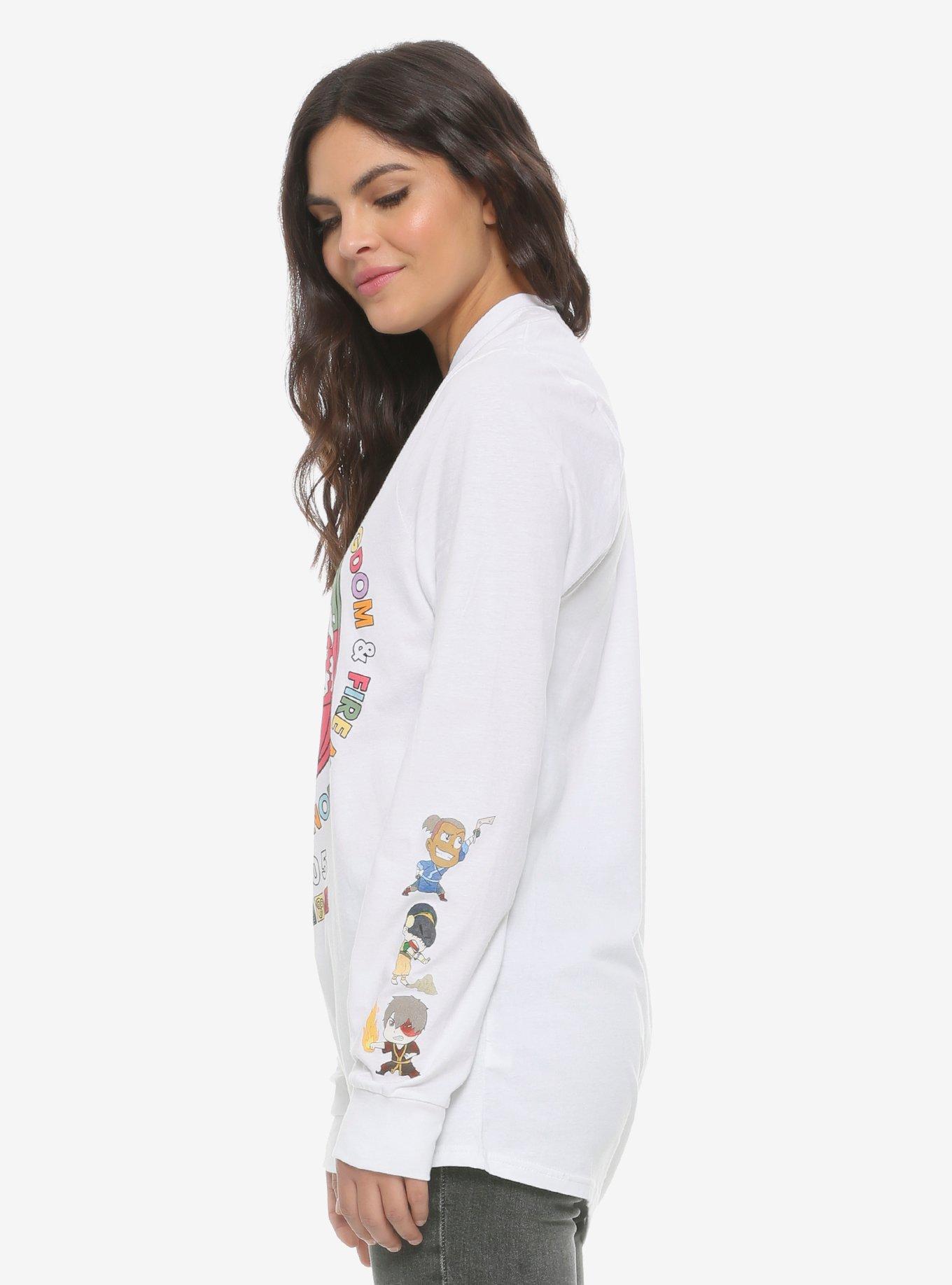 Avatar: The Last Airbender Global Bender Map Women's Long Sleeve T-Shirt - BoxLunch Exclusive, MULTI, alternate