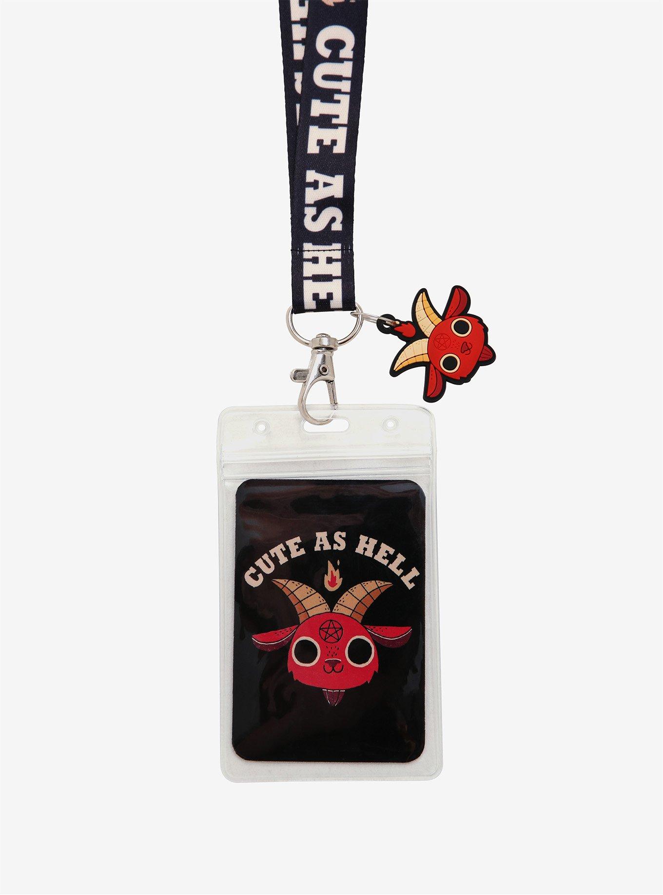 Cute As Hell Demonic Goat Lanyard, , alternate
