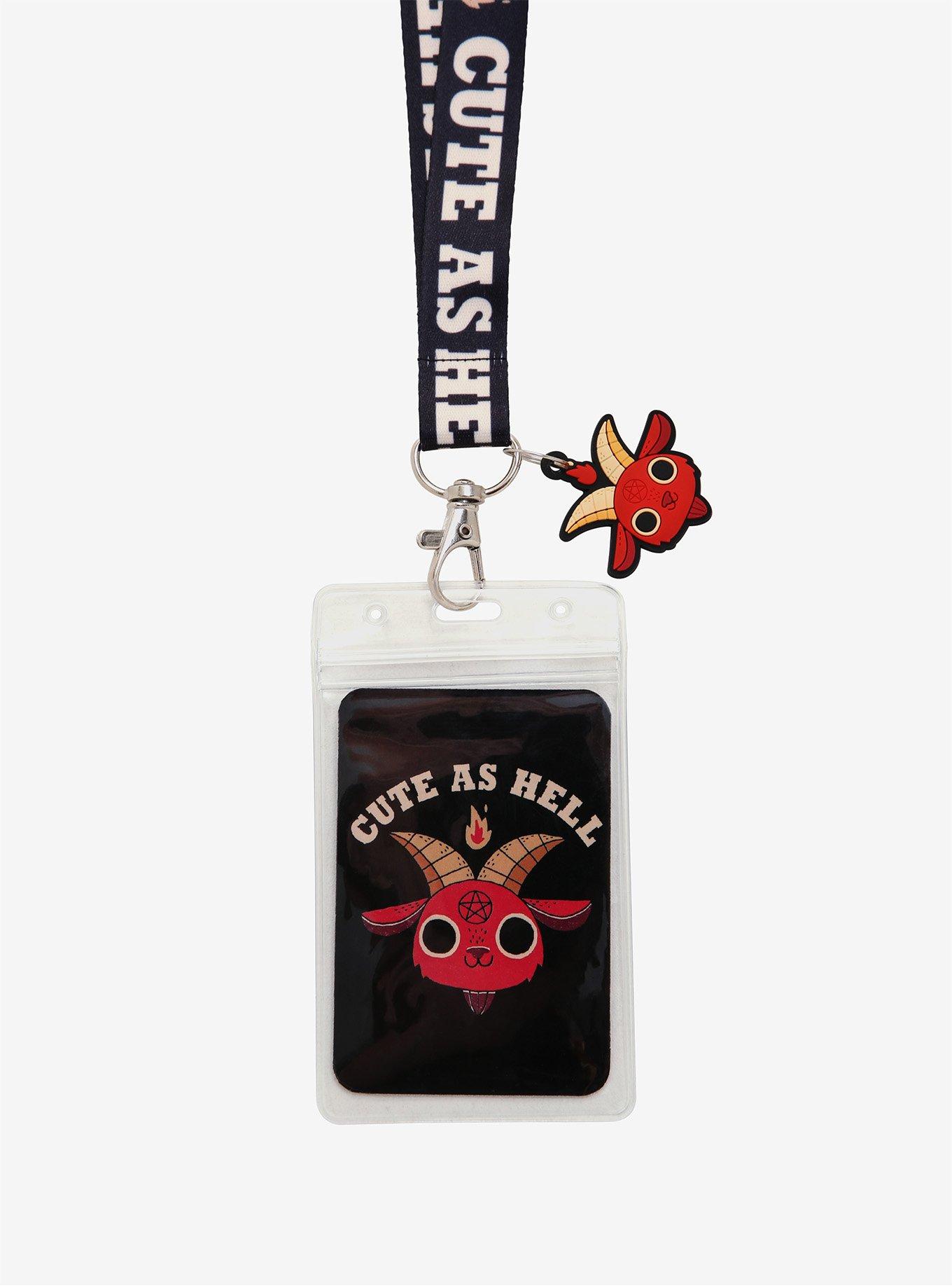 Cute As Hell Demonic Goat Lanyard, , alternate