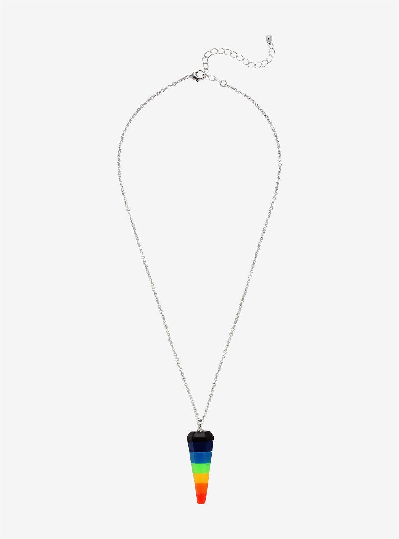 Rainbow Crystal Necklace, , alternate