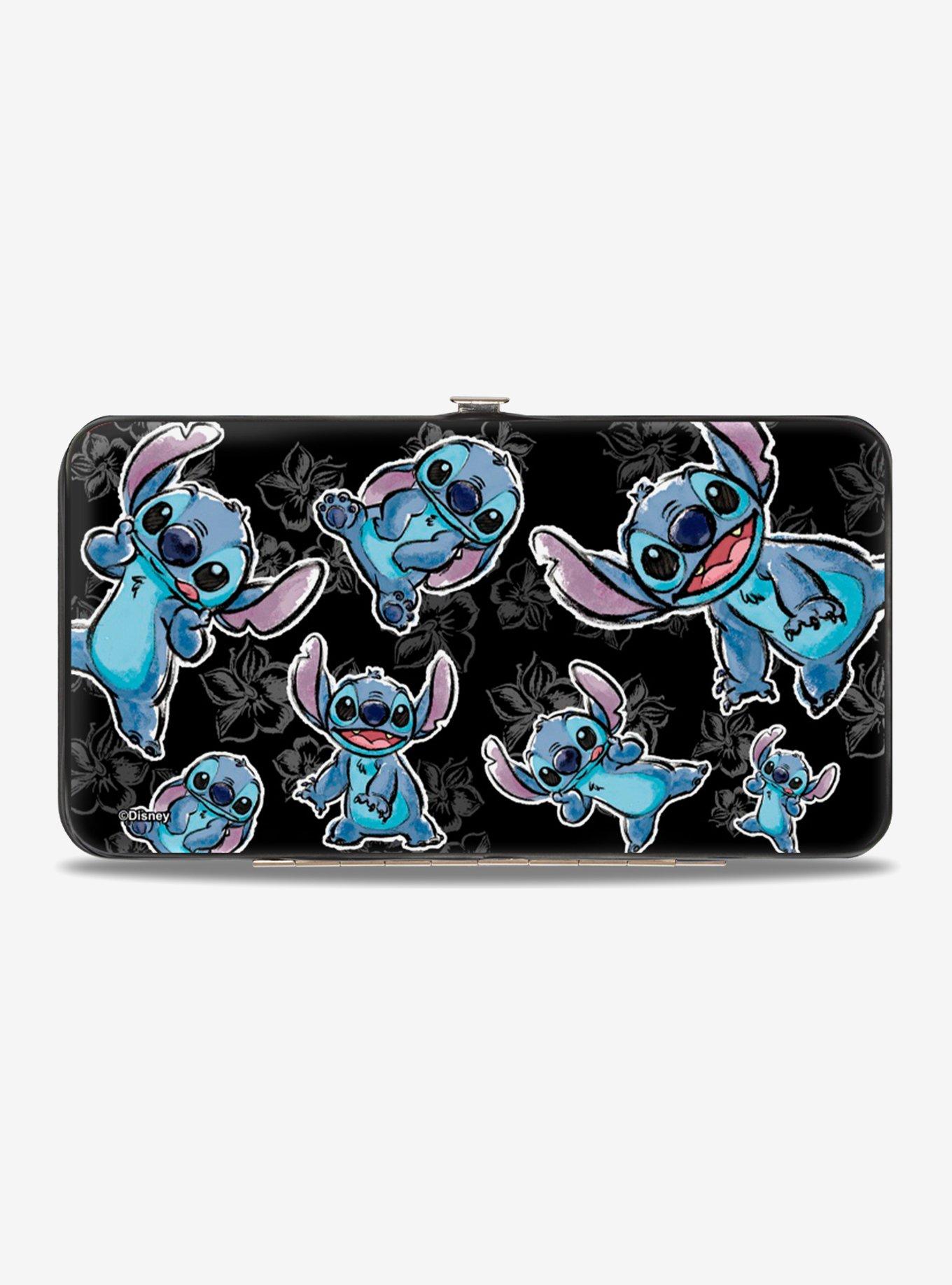 Disney Lilo & Stitch Scattered Hibiscus Hinged Wallet, , alternate