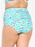 Disney Peter Pan Never Land Map High-Waisted Ruched Swim Bottoms Plus Size, MULTI, alternate
