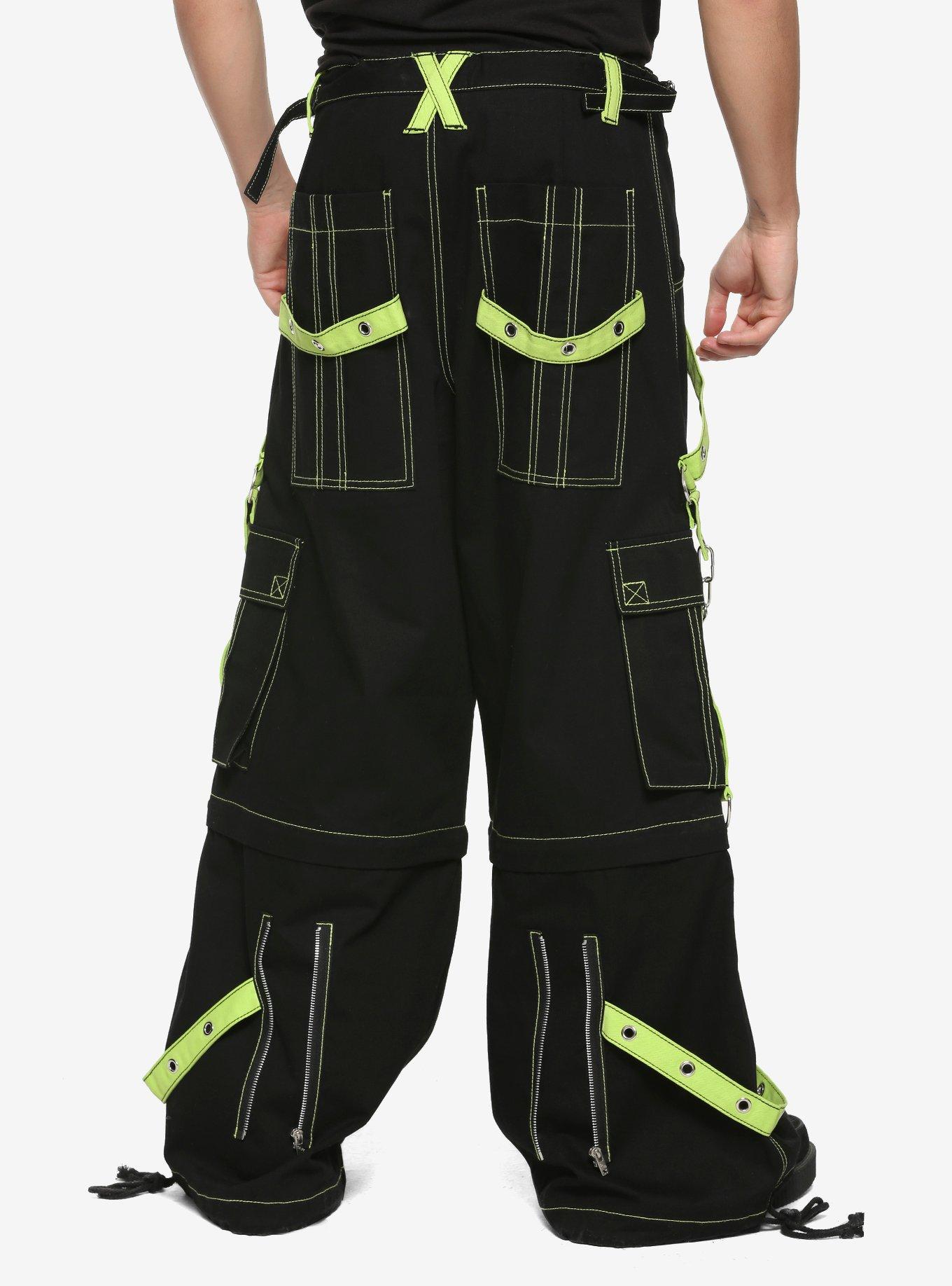 Tripp Black & Lime Chain Zip-Off Pants, LIME JUICE GREEN, alternate