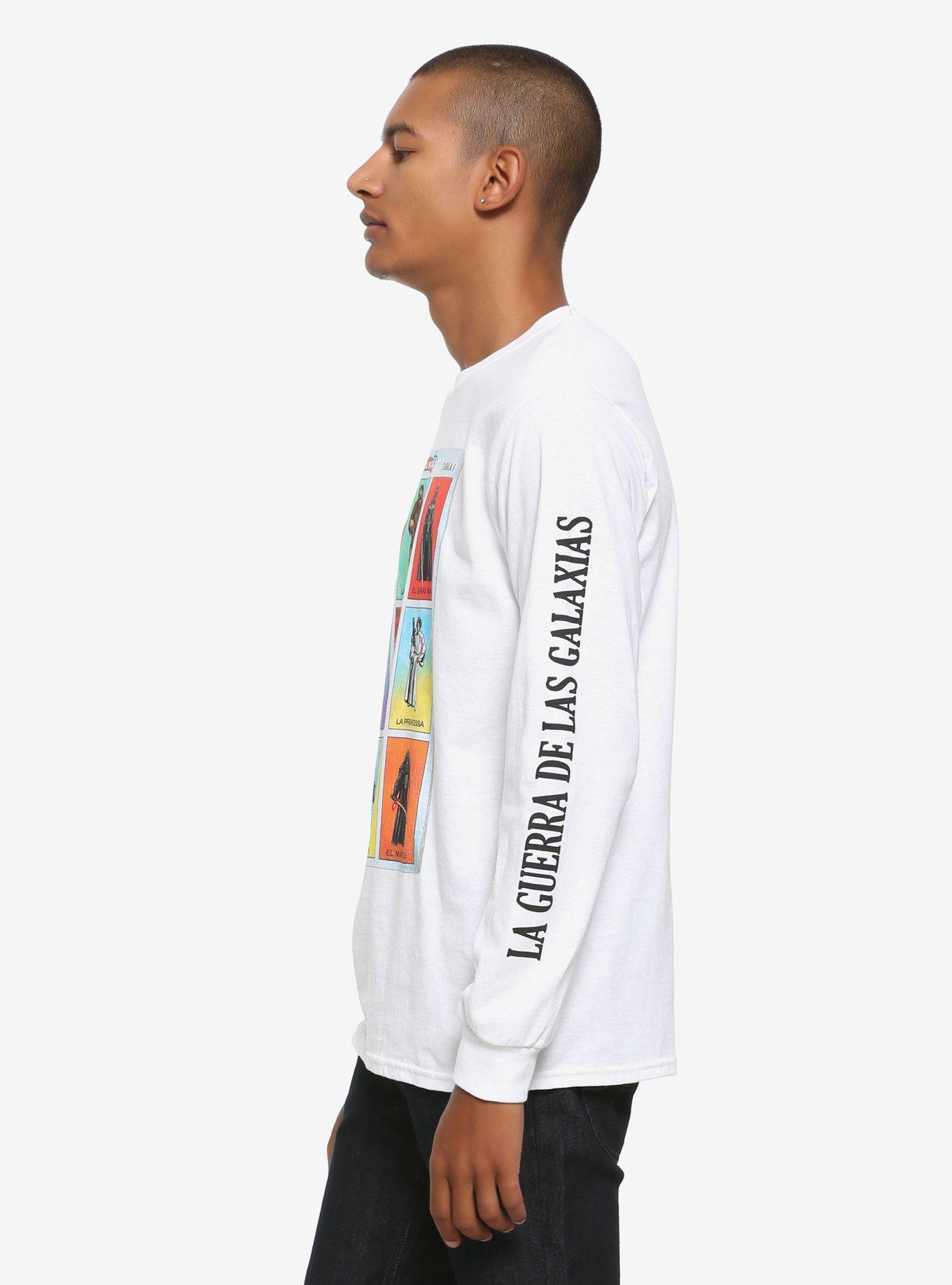 Star Wars Mexican Lottery Cards Long Sleeve T-Shirt - BoxLunch Exclusive, WHITE, alternate