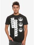 Star Wars Aurebesh Rebel Alliance T-Shirt, WHITE, alternate