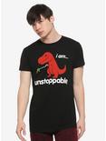 I Am Unstoppable T-Rex T-Shirt, BLACK, alternate