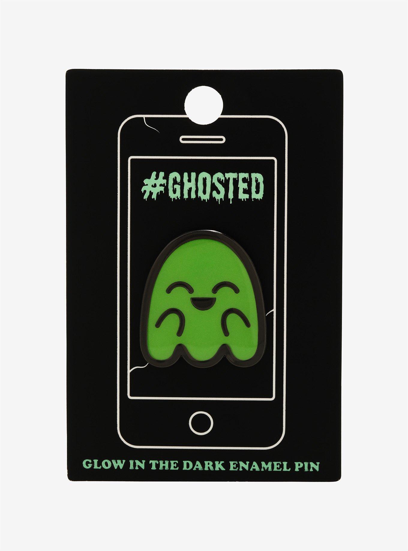 Chibi Ghost Glow-In-The-Dark Enamel Pin, , alternate