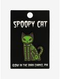 Skeleton Cat Glow-In-The-Dark Enamel Pin, , alternate