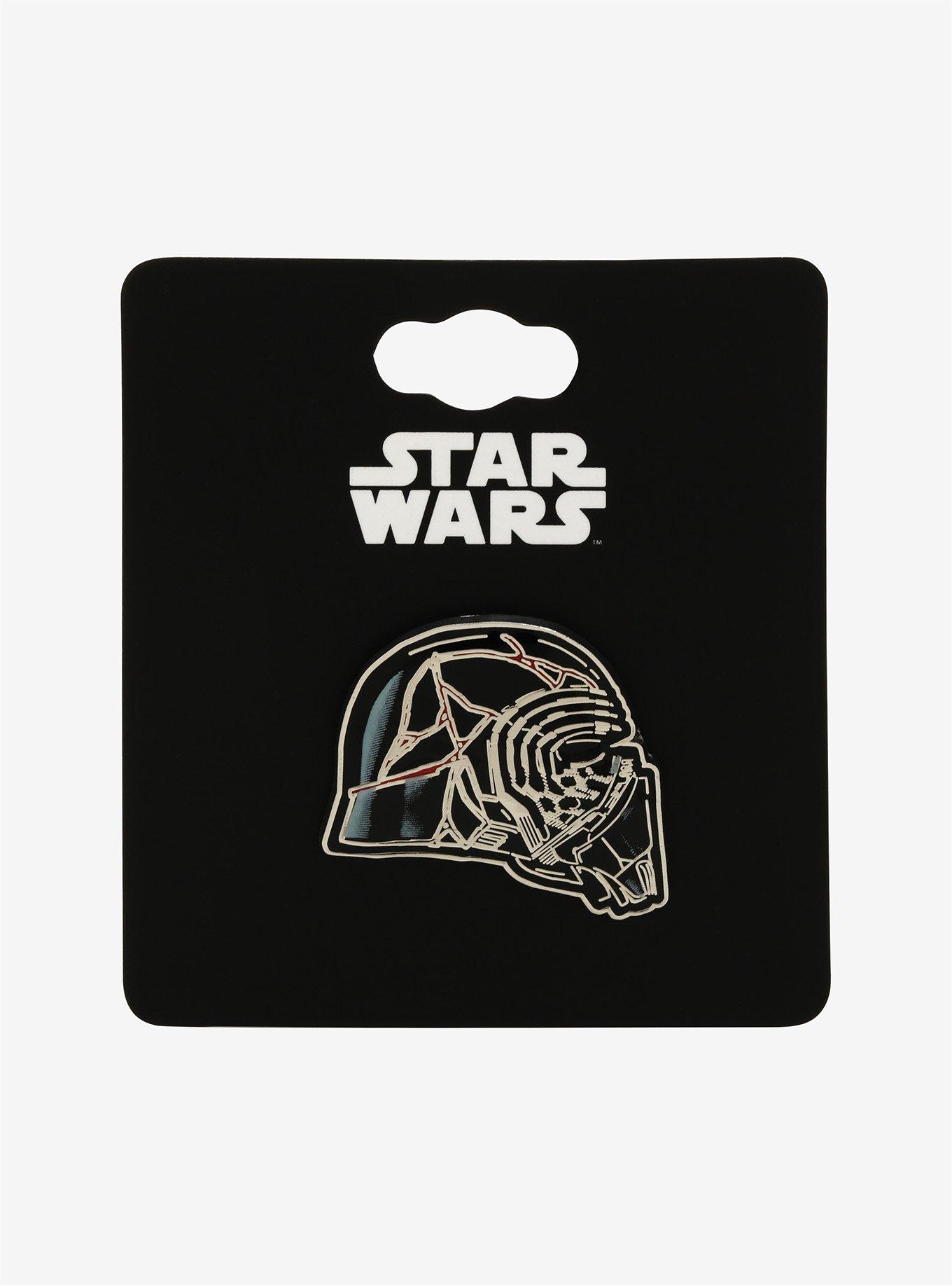 Star Wars: The Rise Of Skywalker Kylo Ren Cracked Helmet Enamel Pin, , alternate