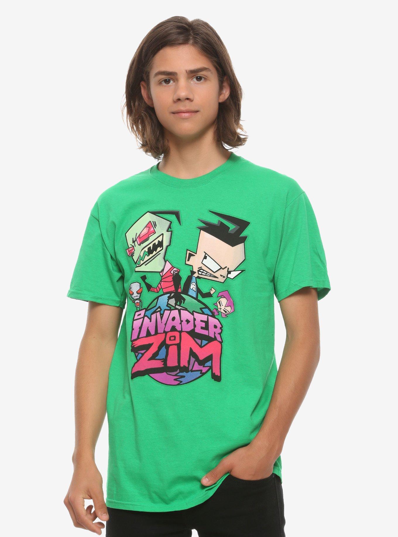 Invader Zim Planet Logo Green T-Shirt, GREEN, alternate