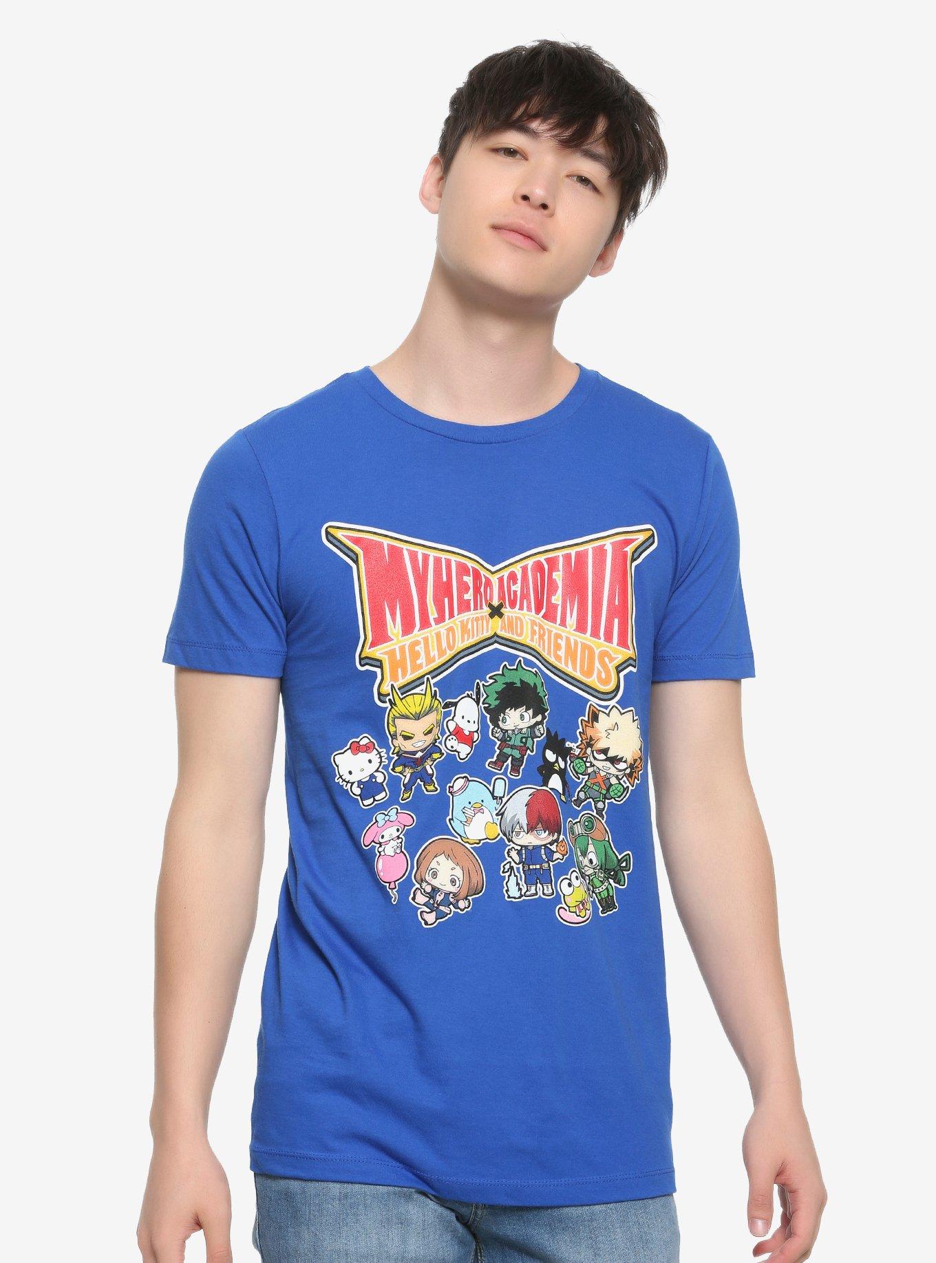 My Hero Academia X Hello Kitty And Friends Characters T-Shirt, BLUE, alternate