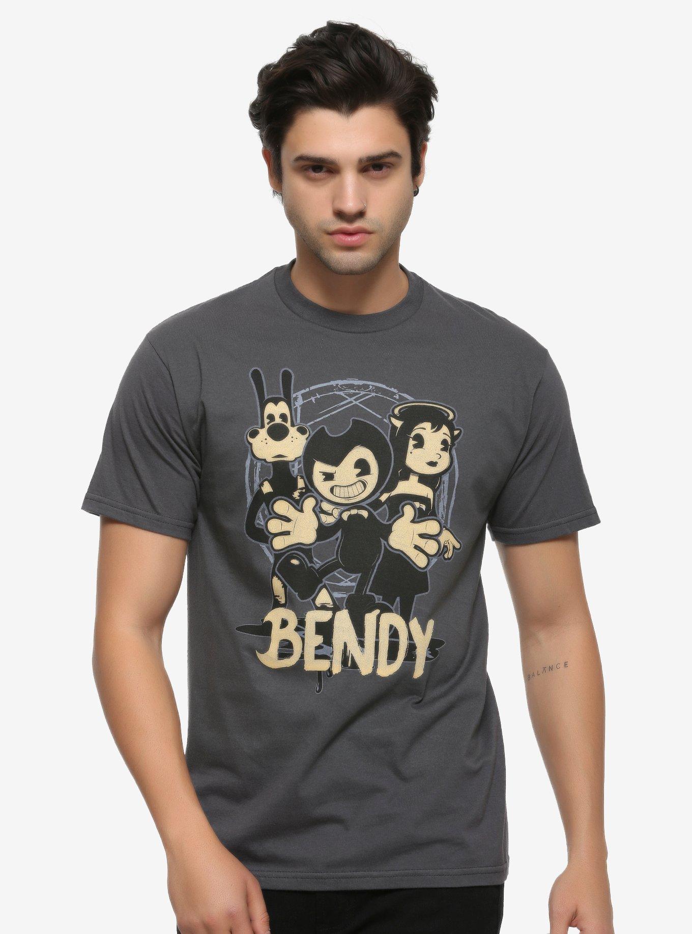 Bendy And The Dark Revival Trio T-Shirt, GREY, alternate