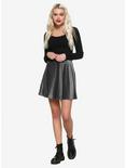Charcoal Corduroy Skater Skirt, GREY, alternate