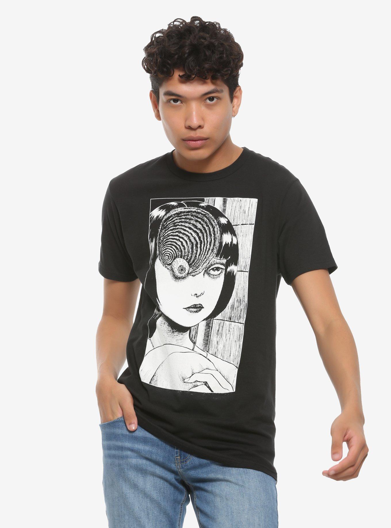 Junji Ito Uzumaki Spiral Eye T-Shirt, BLACK, alternate