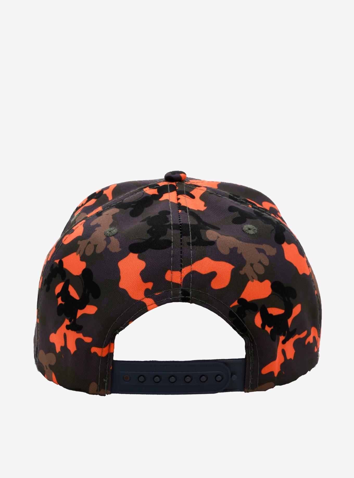 Disney Mickey Mouse Orange & Brown Camo Snapback Hat, , alternate