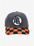 Dragon Ball Z Master Roshi Kanji Checkered Curved Snapback Hat, , alternate