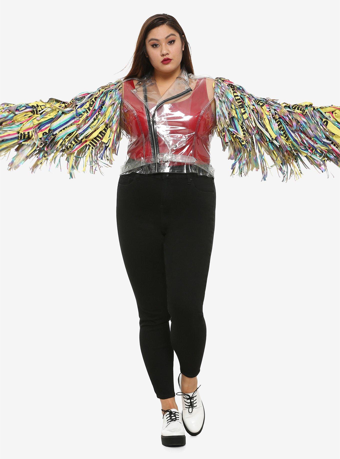 Her Universe DC Comics Birds Of Prey Harley Quinn Caution Tape Cosplay Jacket Plus Size, , hi-res