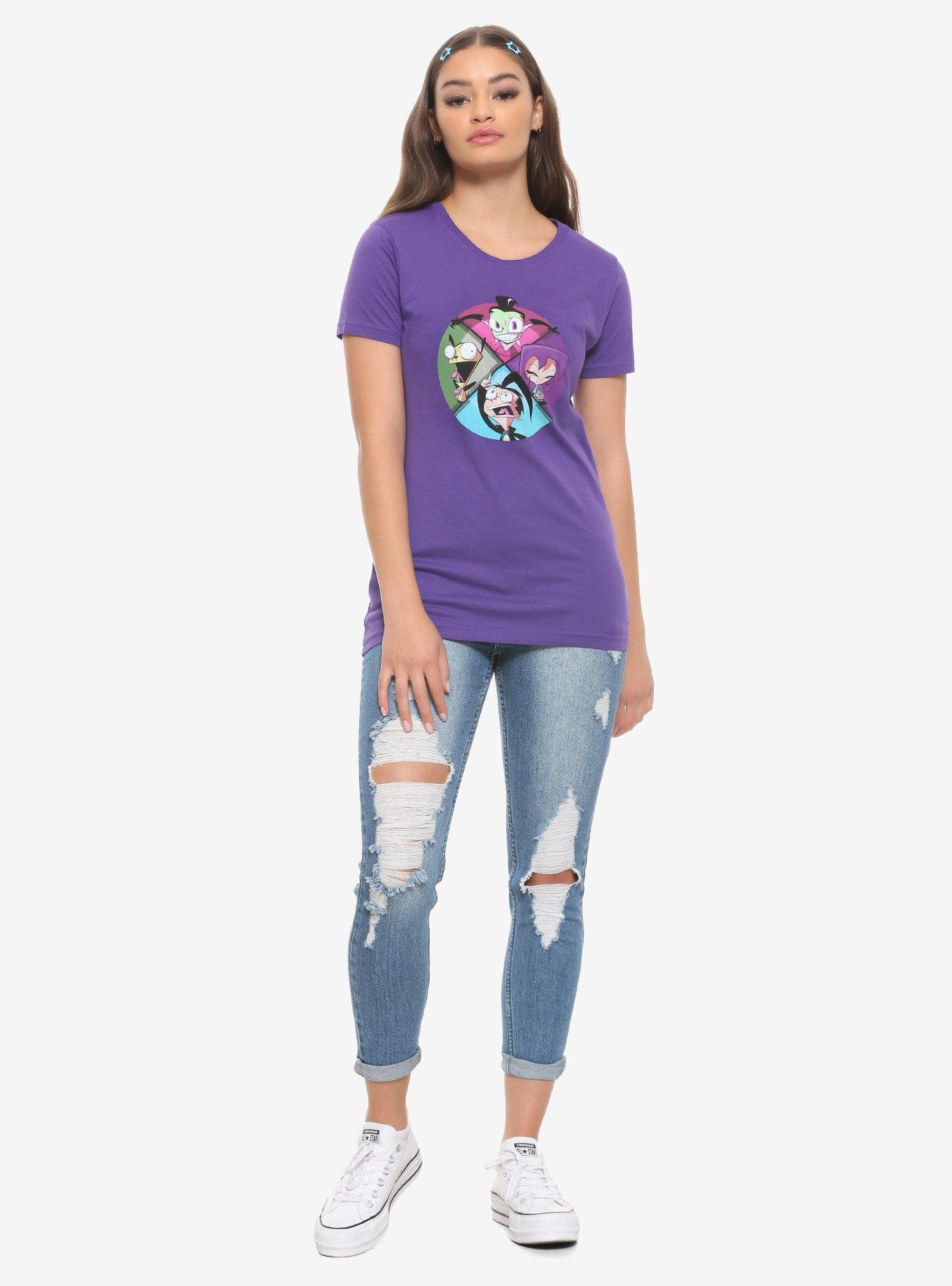 Invader Zim Character Quadrant Girls T-Shirt, MULTI, alternate