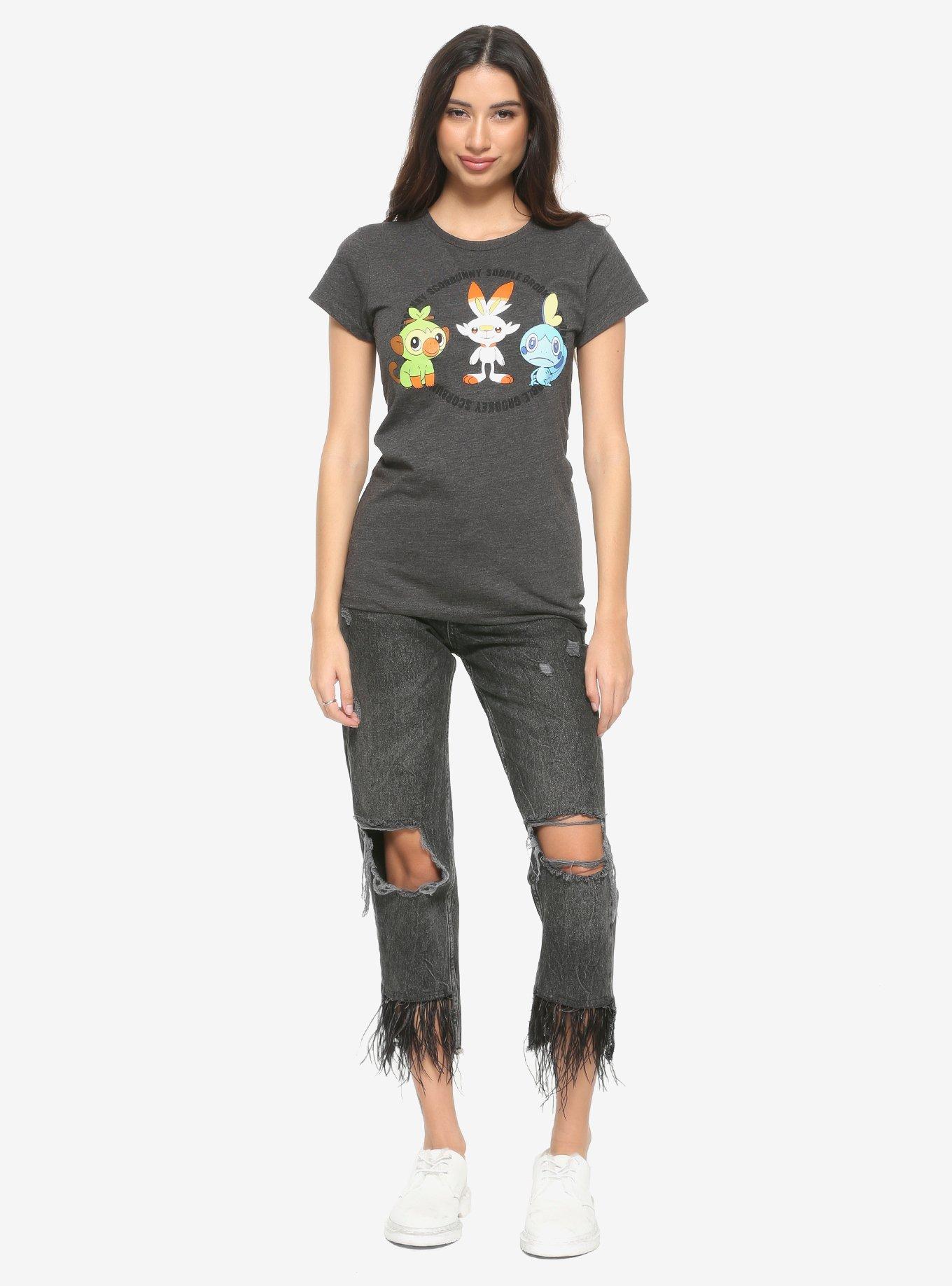 Pokemon Sword And Shield Starter Trio Girls T-Shirt, MULTI, alternate