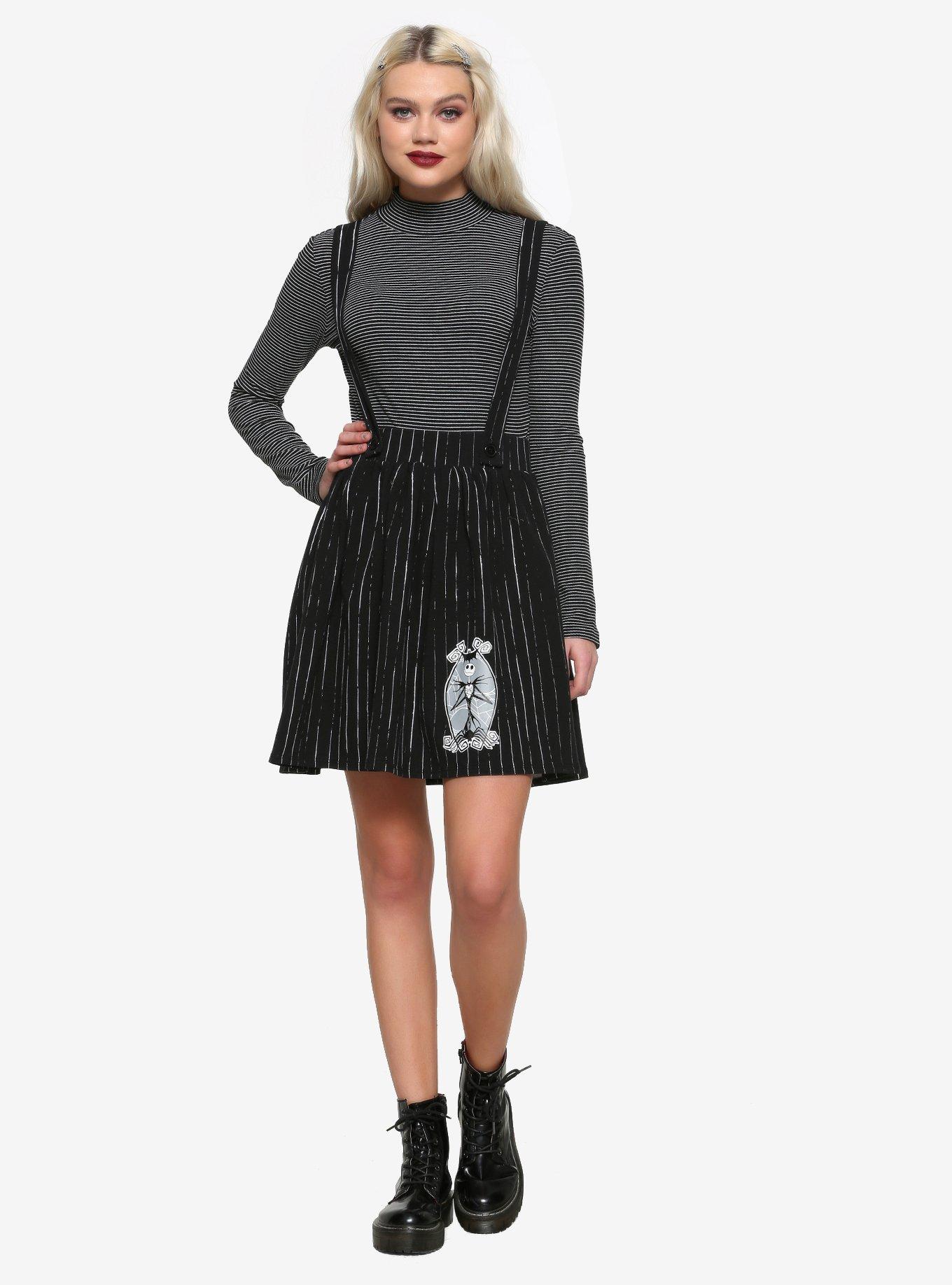 The Nightmare Before Christmas Jack Skellington Suspender Skirt | Hot Topic