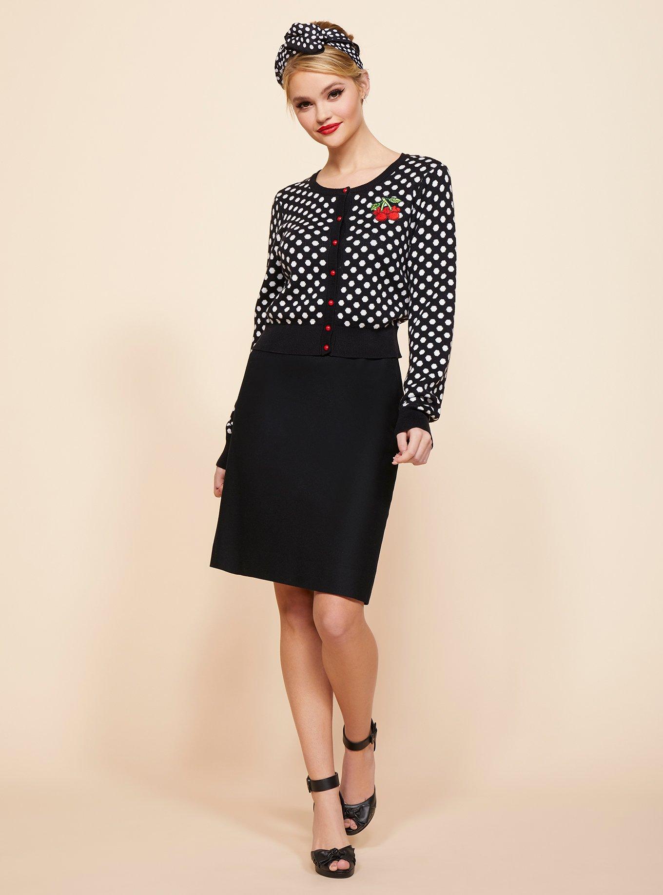 Her Universe Disney Minnie Mouse Polka Dots & Cherries Cardigan, MULTI, alternate