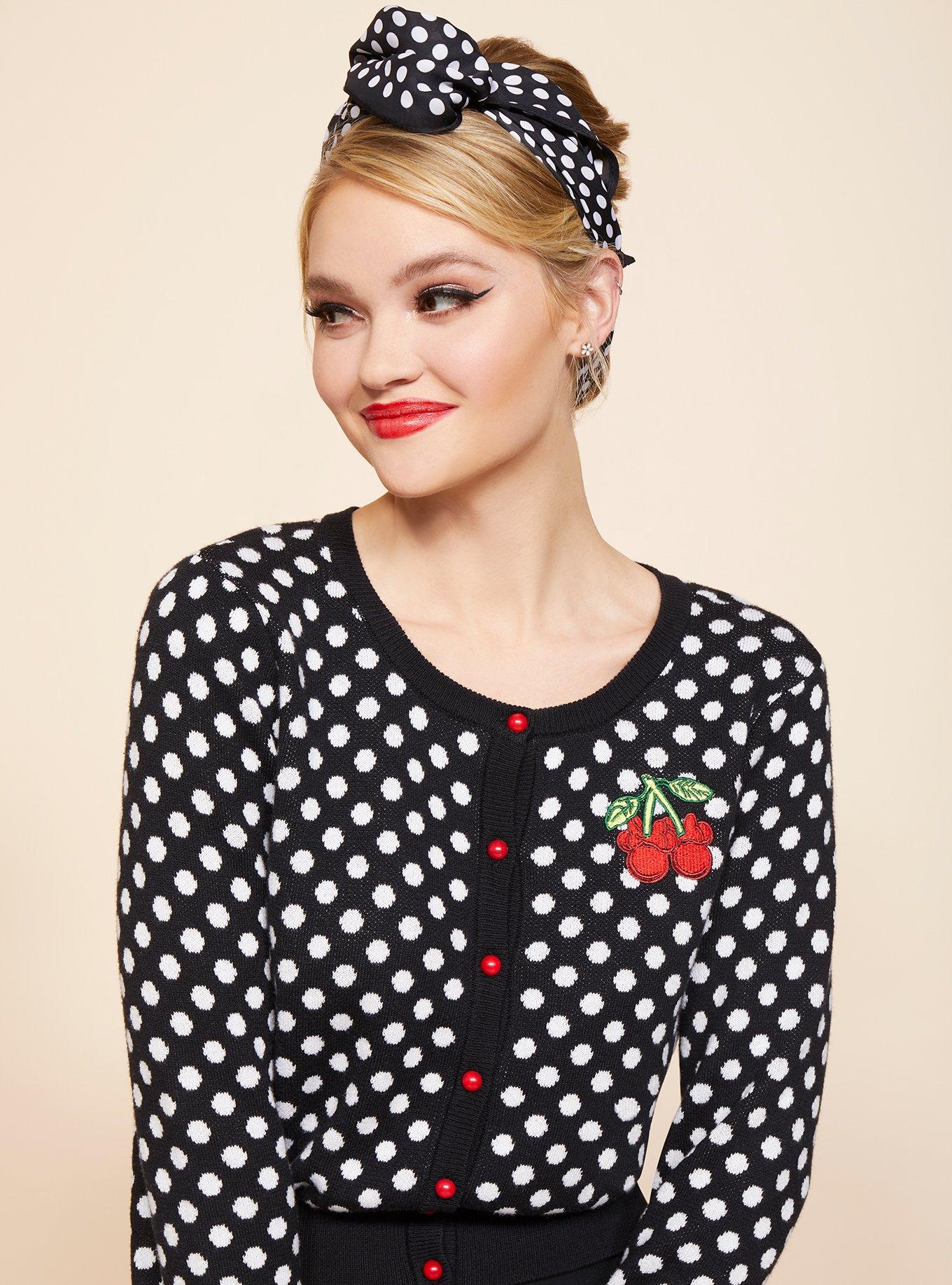 Her Universe Disney Minnie Mouse Polka Dots & Cherries Cardigan, MULTI, alternate