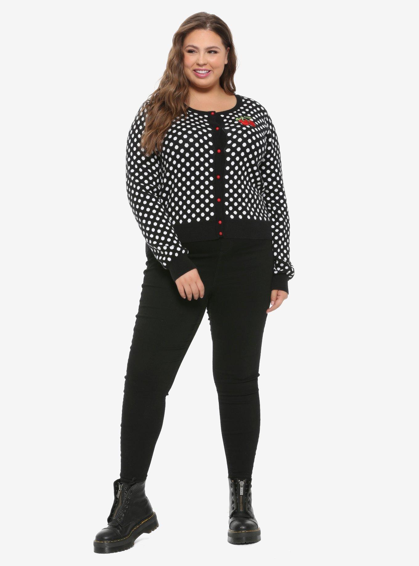 Her Universe Disney Minnie Mouse Polka Dots & Cherries Cardigan Plus Size, MULTI, alternate