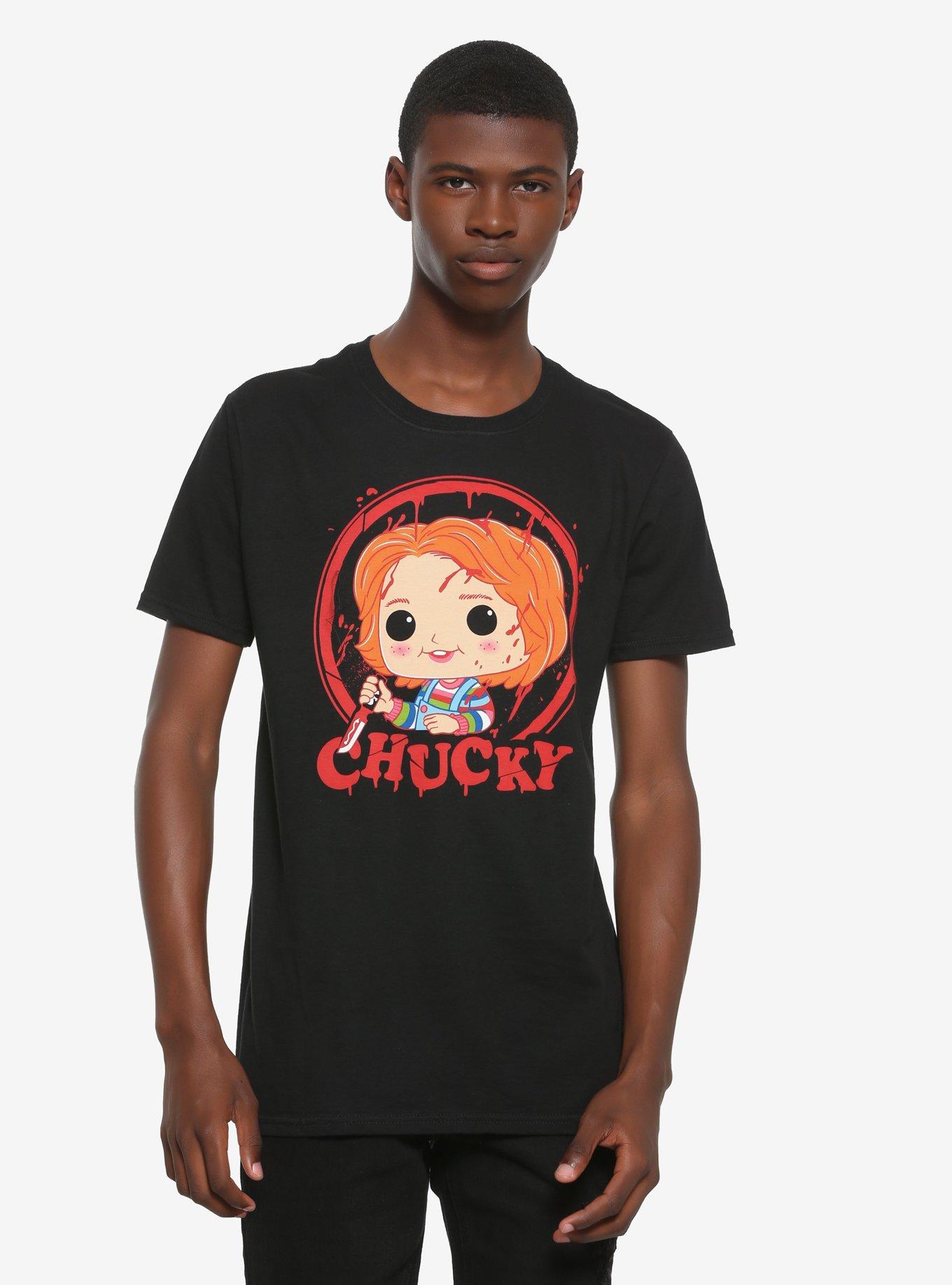 Funko Child's Play Pop! Tees Chucky TV Box T-Shirt, BLACK, alternate