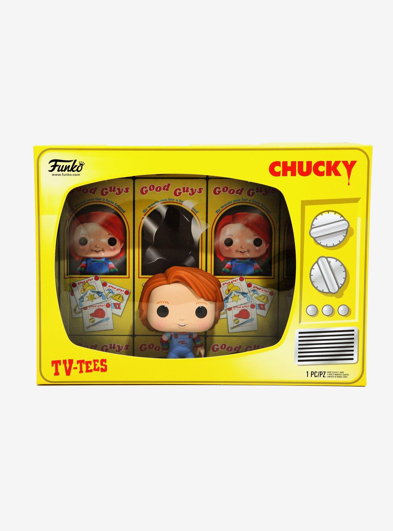 Funko Child's Play Pop! Tees Chucky TV Box T-Shirt, BLACK, alternate