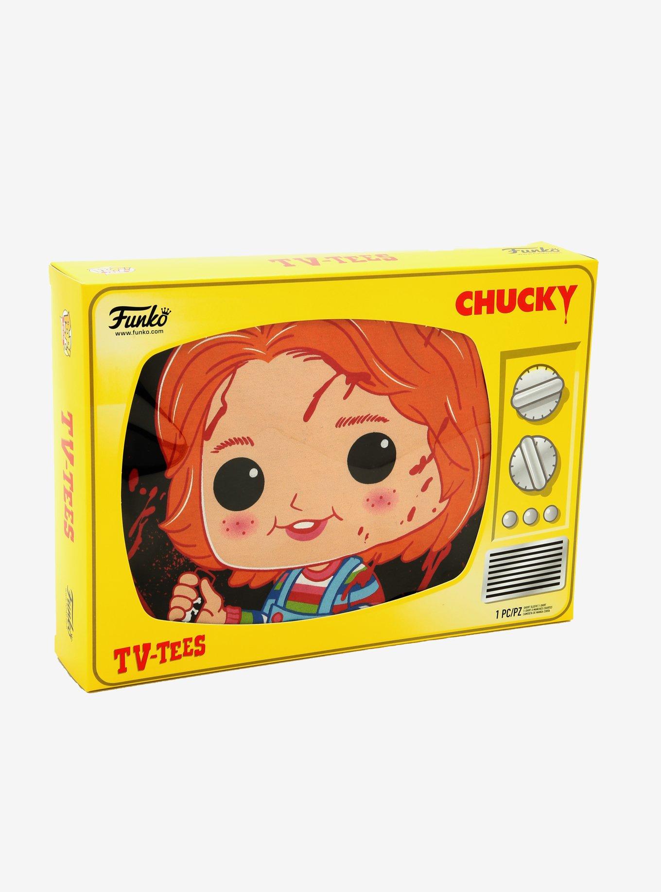 Funko Child's Play Pop! Tees Chucky TV Box T-Shirt, BLACK, alternate