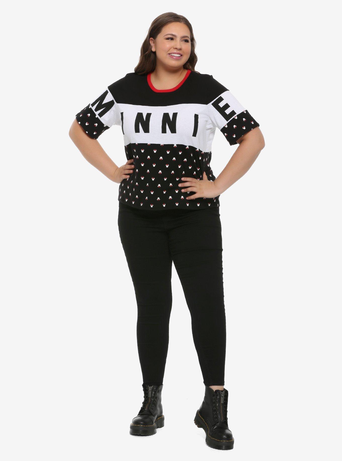 Her Universe Disney Minnie Mouse Crop T-Shirt Plus Size, MULTI, alternate