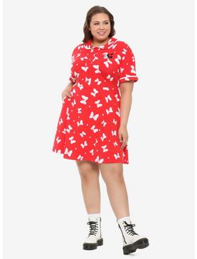 Her Universe Disney Minnie Mouse Bow Print Dress Plus Size, , hi-res