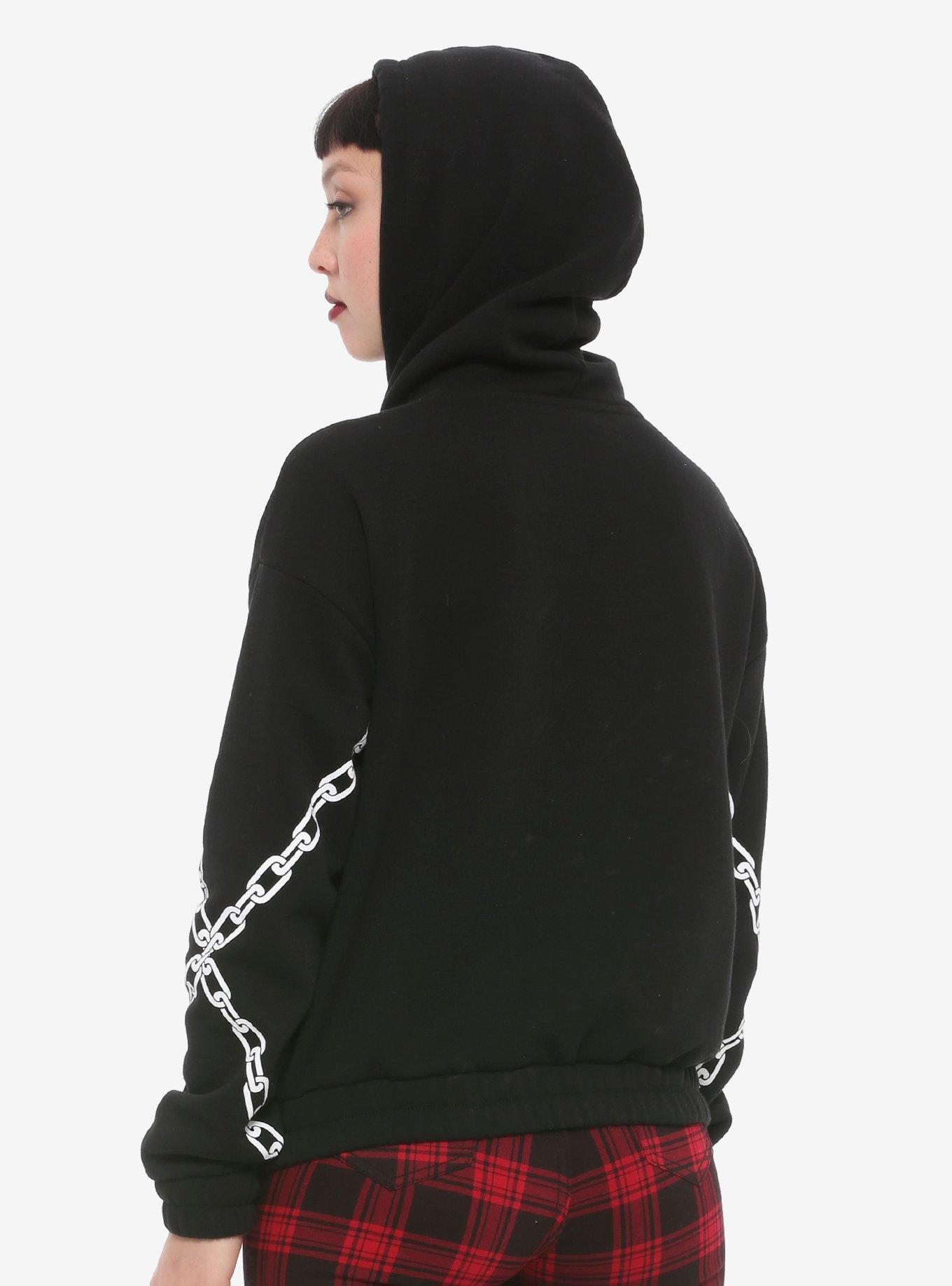 Her Universe DC Comics Birds Of Prey Huntress Chain Semi-Crop Hoodie, MULTI, alternate