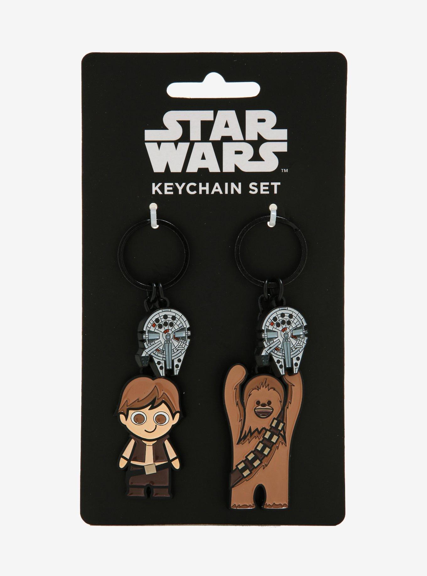 Star Wars Han Pilot & Chewie Co-Pilot Keychain Set - BoxLunch Exclusive, , alternate