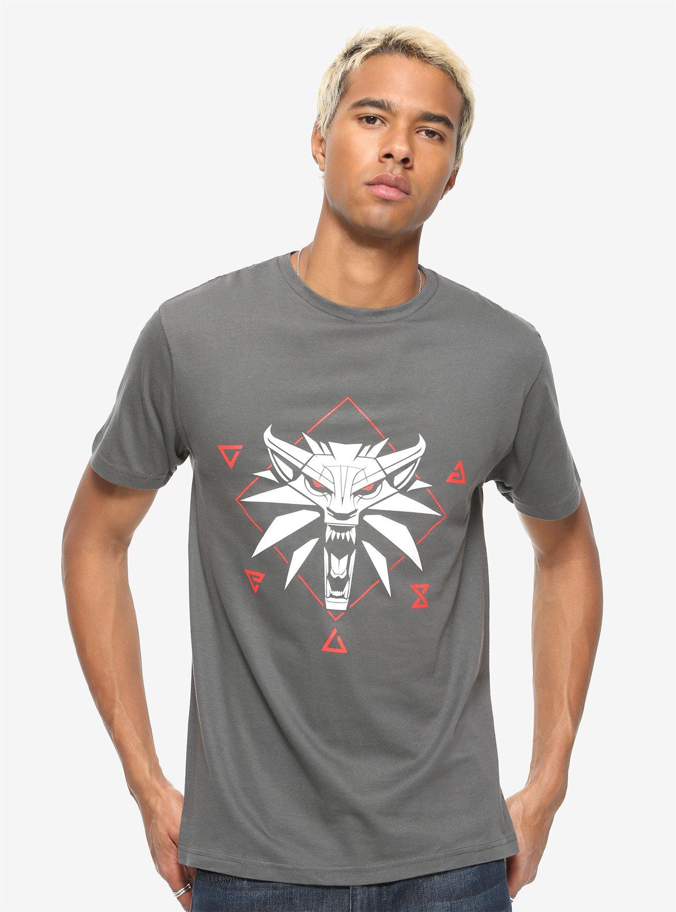 The Witcher 3 Wolf Signs T-Shirt, GREY, alternate