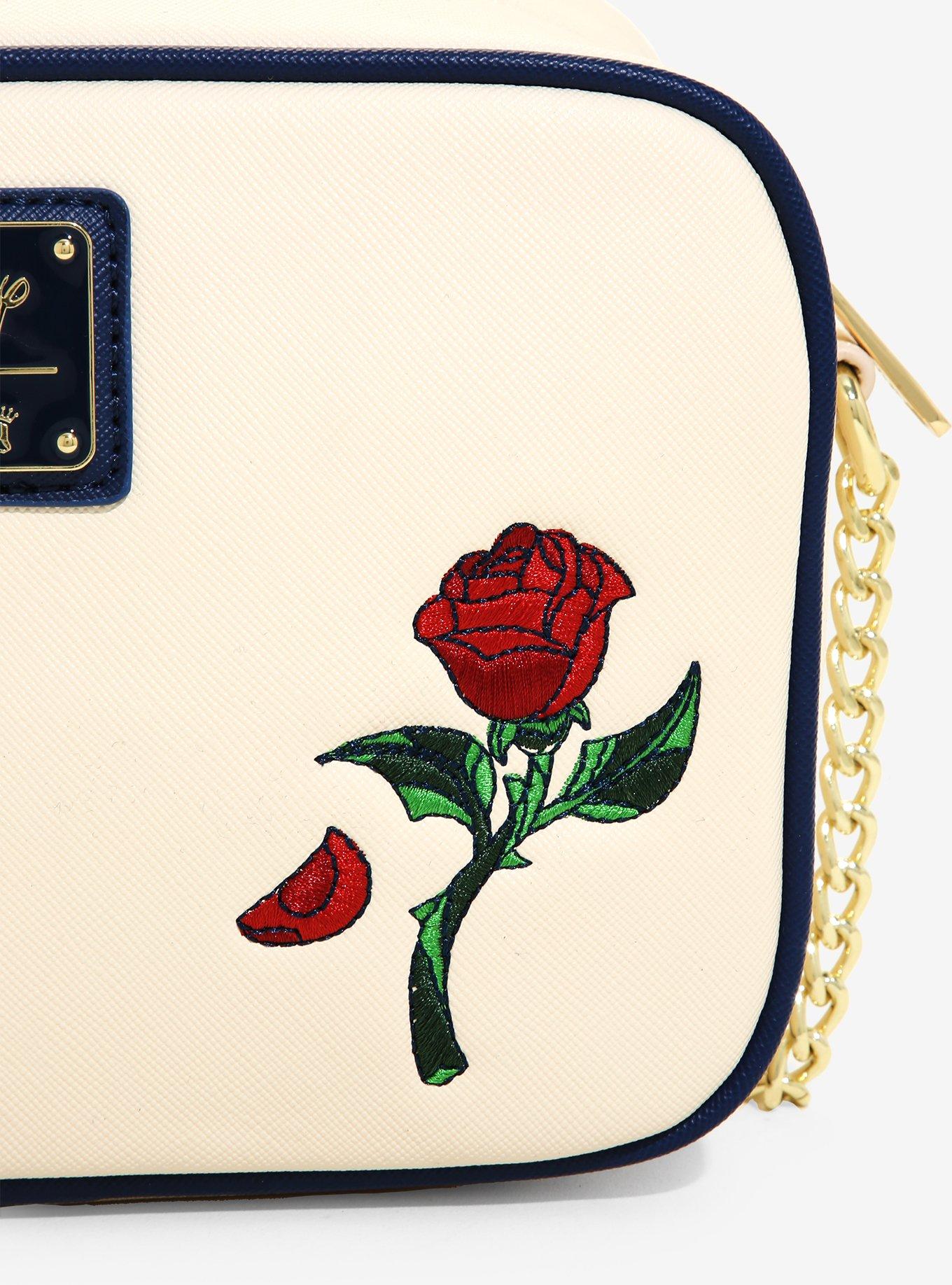 Loungefly Disney Beauty and the Beast Laser-Cut Stained Glass Crossbody Bag - BoxLunch Exclusive, , alternate