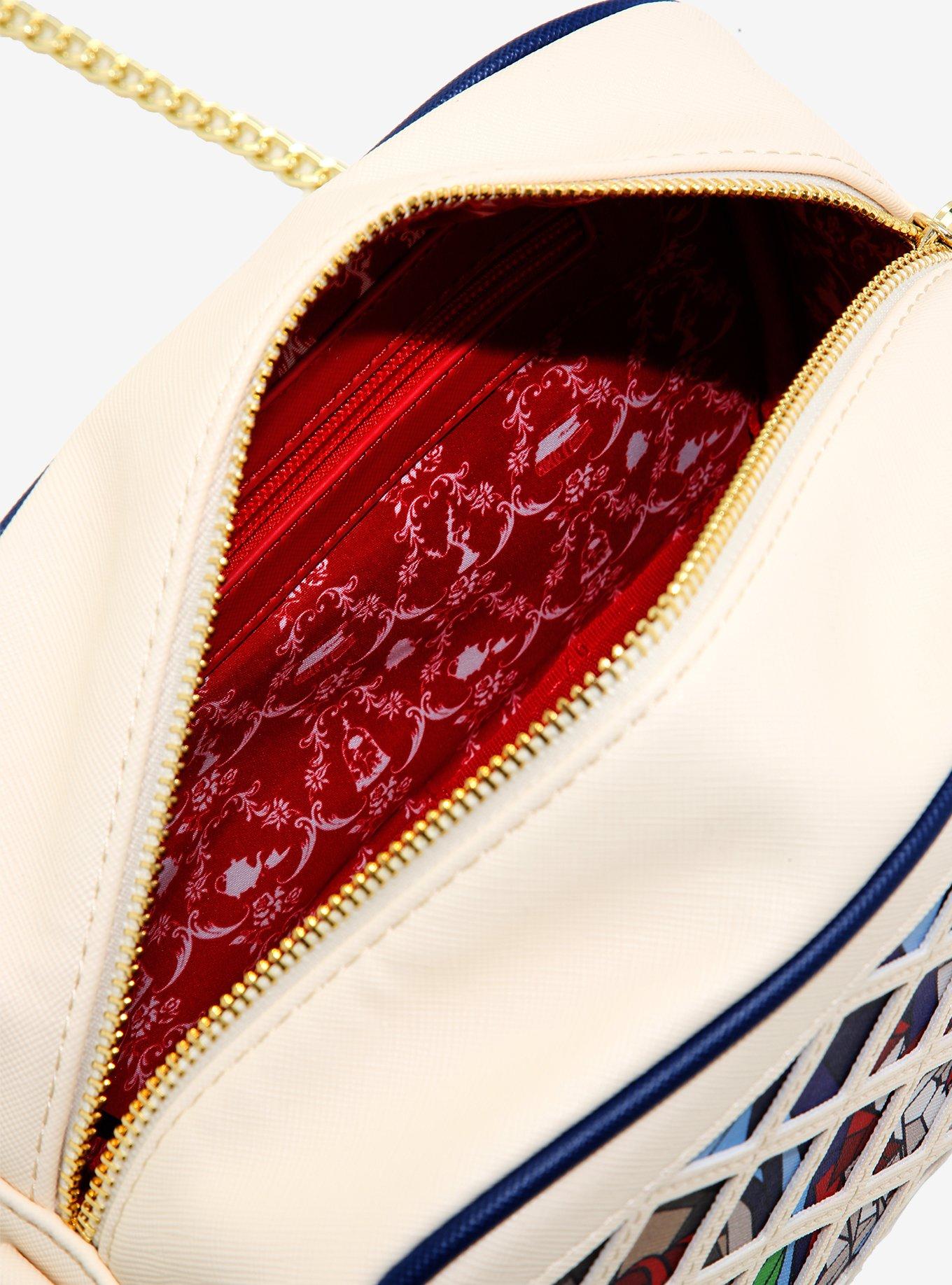 Loungefly Disney Beauty and the Beast Laser-Cut Stained Glass Crossbody Bag - BoxLunch Exclusive, , alternate