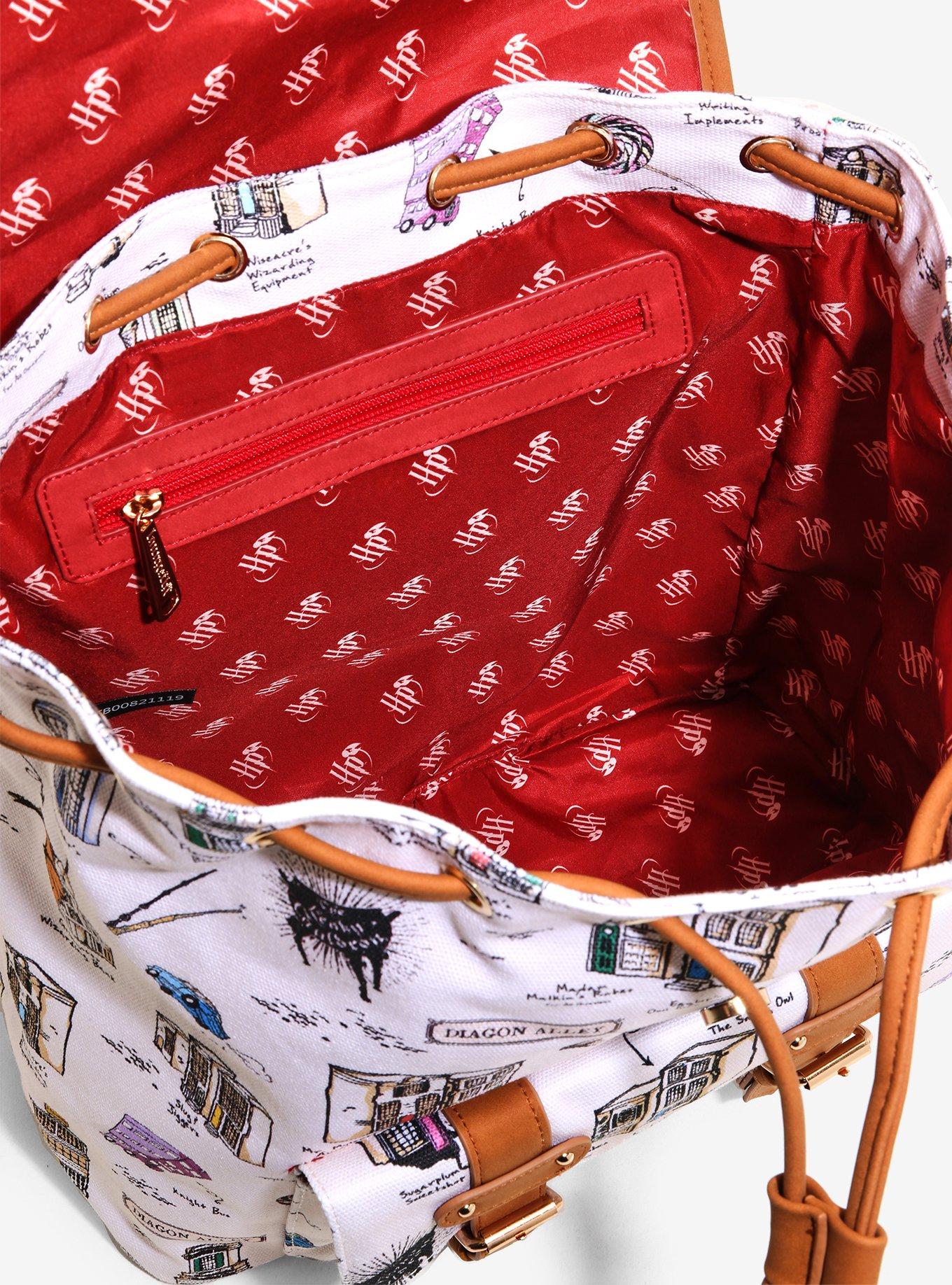 Loungefly Harry Potter Diagon Alley Canvas Rucksack - BoxLunch Exclusive, , alternate